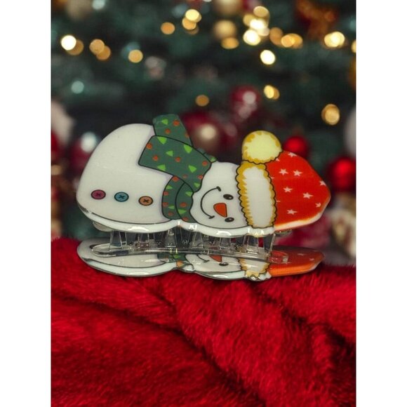 CARTOON SNOWMAN CLAW CLIP - Picture 4 of 8